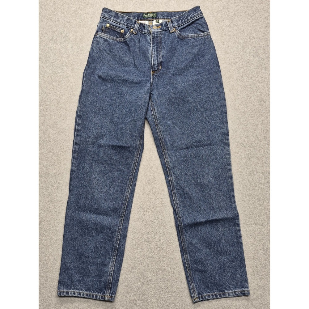 Lauren Jeans Co Ralph Lauren Womens 8P Petite Blue Denim Mom Jeans 100% Cotton
